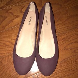Burgundy flats